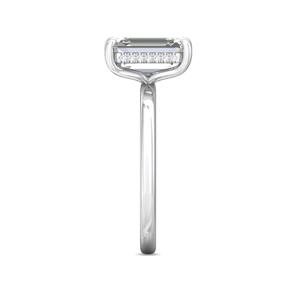 Martin Flyer Platinum Emerald-Cut Diamond Solitaire Engagement Ring