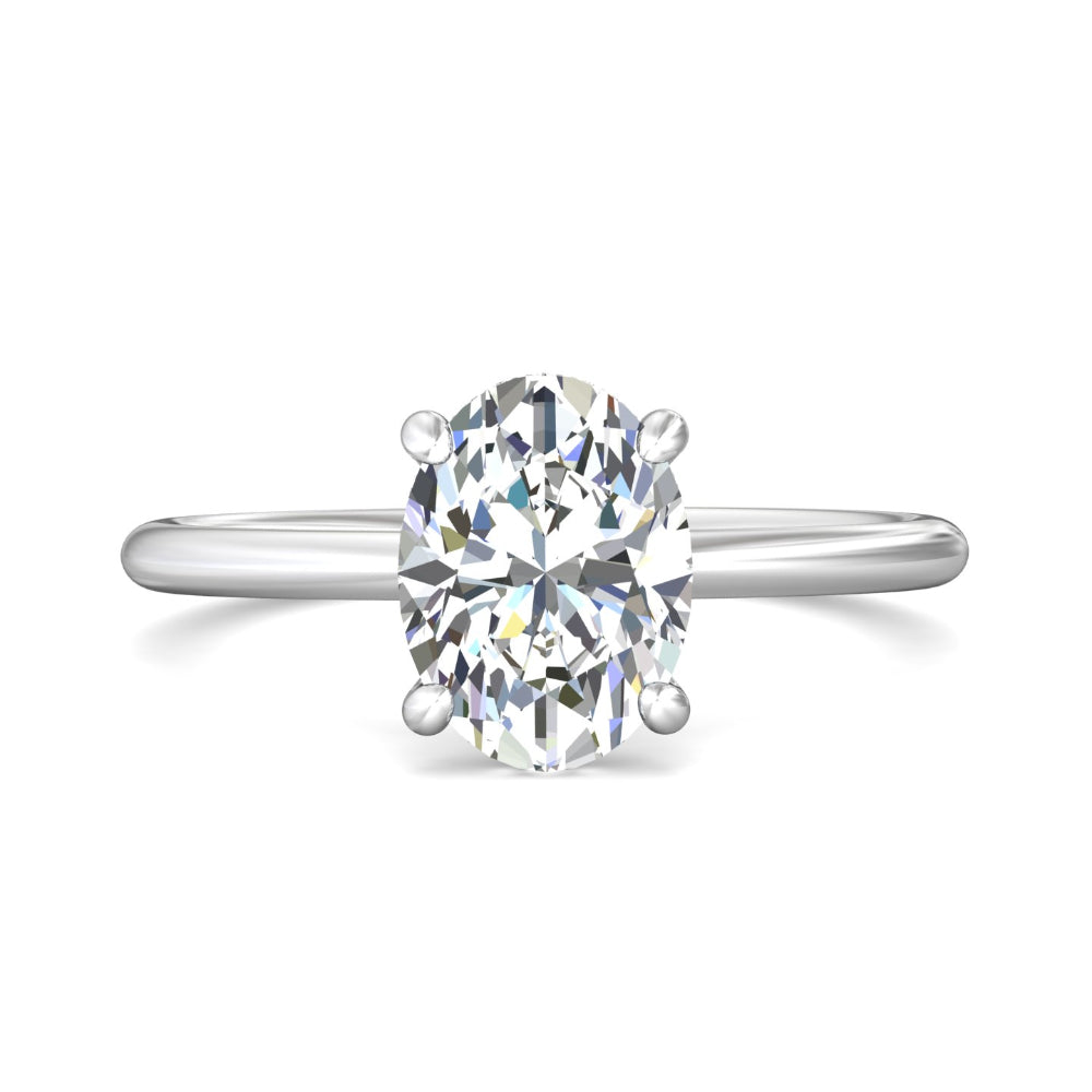 Martin Flyer 14k Oval Diamond Solitaire Engagement Ring