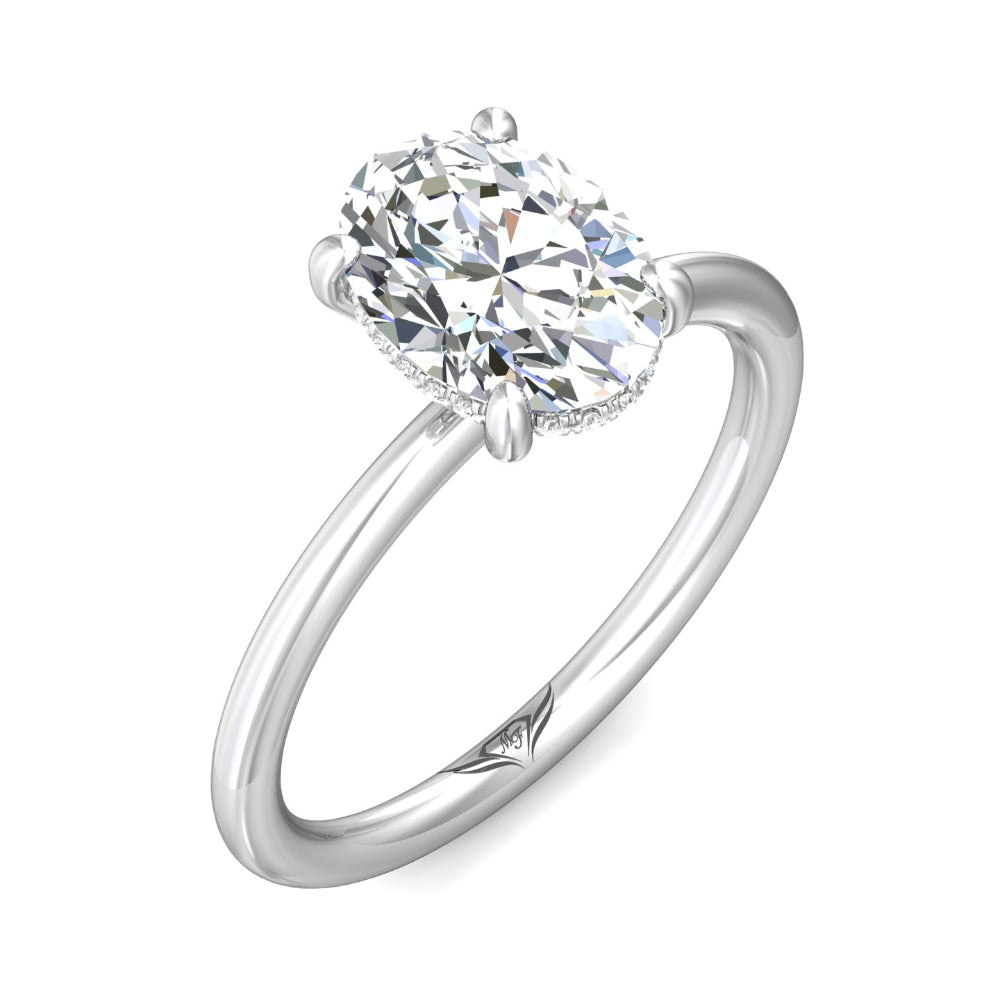 Martin Flyer 14k Oval Diamond Solitaire Engagement Ring