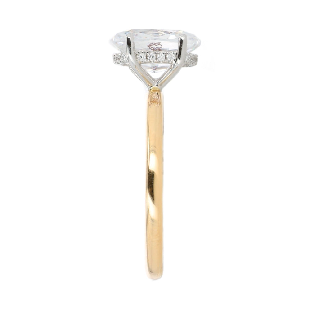 Martin Flyer 14k Gold Two-Tone Oval Diamond Solitaire Engagement Ring