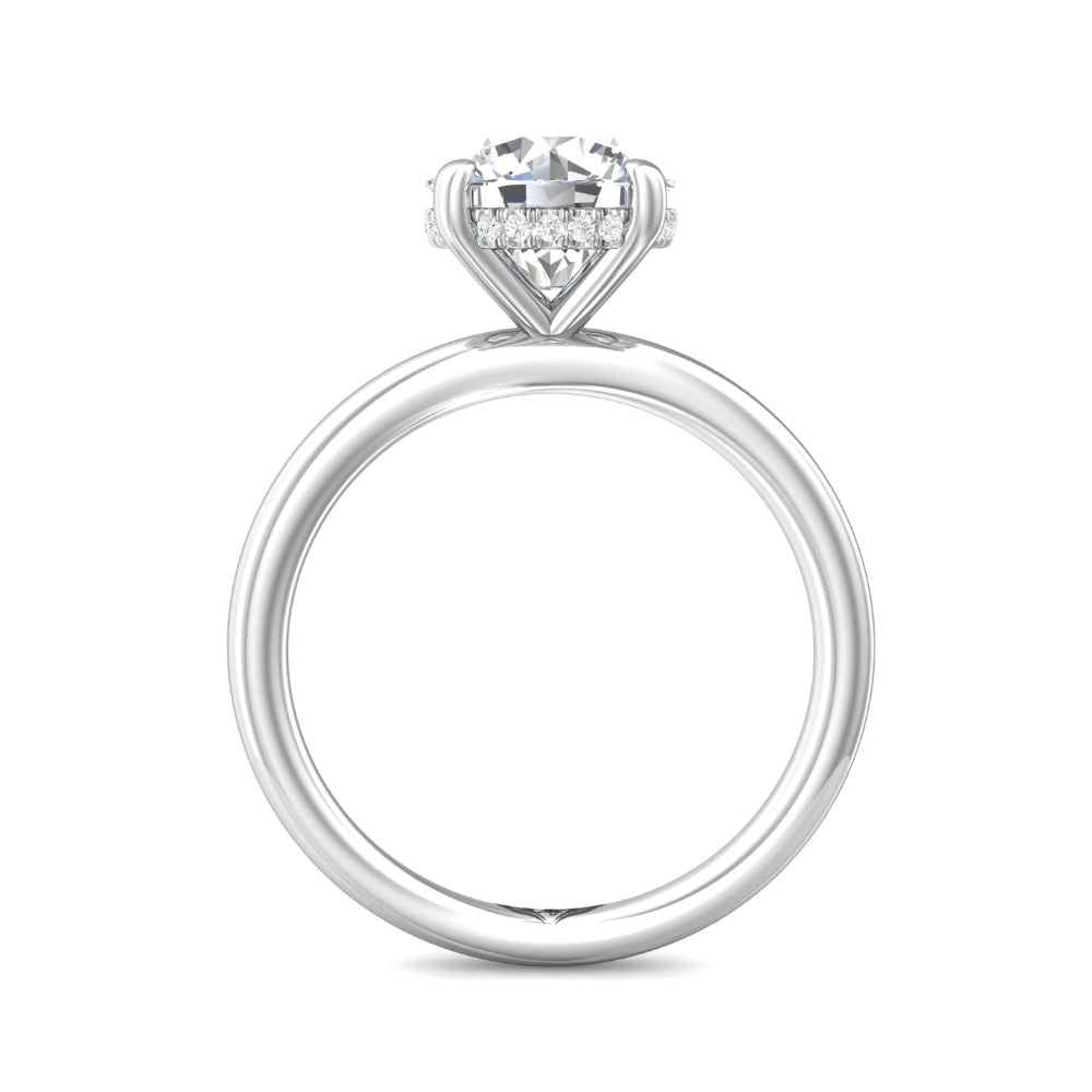 Martin Flyer Platinum Round Cut Diamond Solitaire Engagement Ring