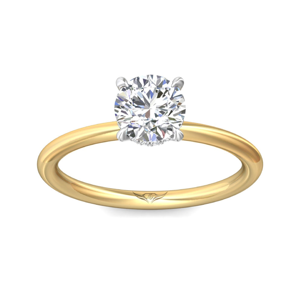 Martin Flyer 14k Gold Round Diamond Solitaire Engagement Ring