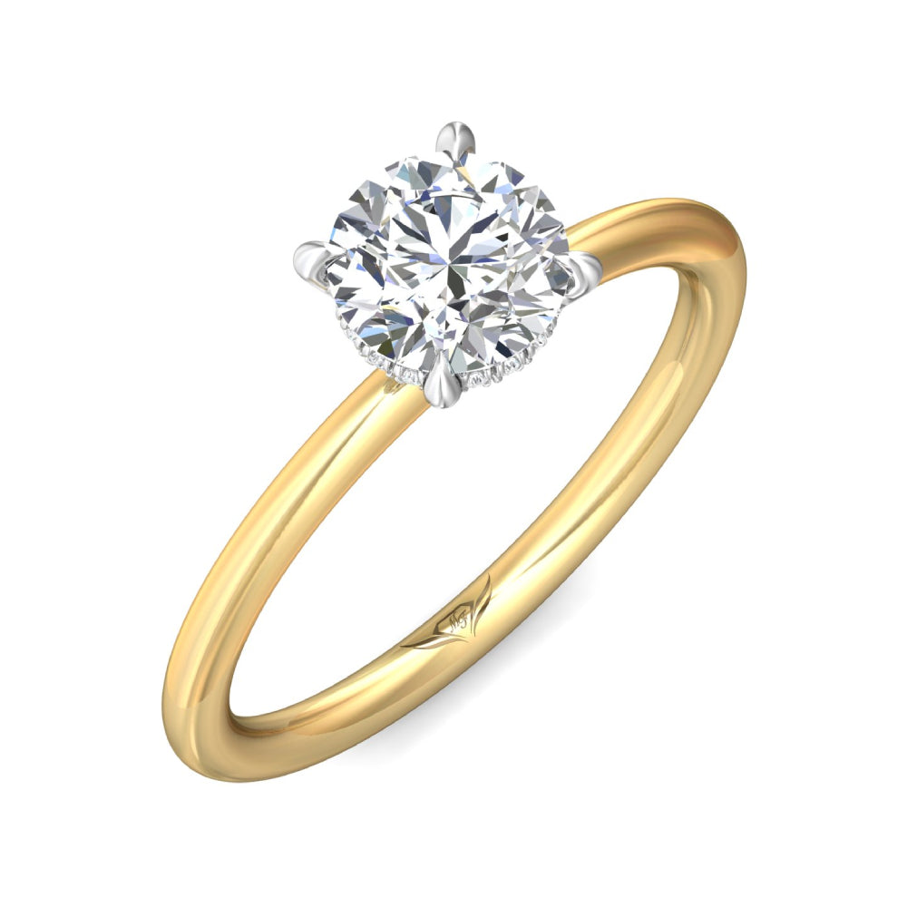 Martin Flyer 14k Gold Round Diamond Solitaire Engagement Ring