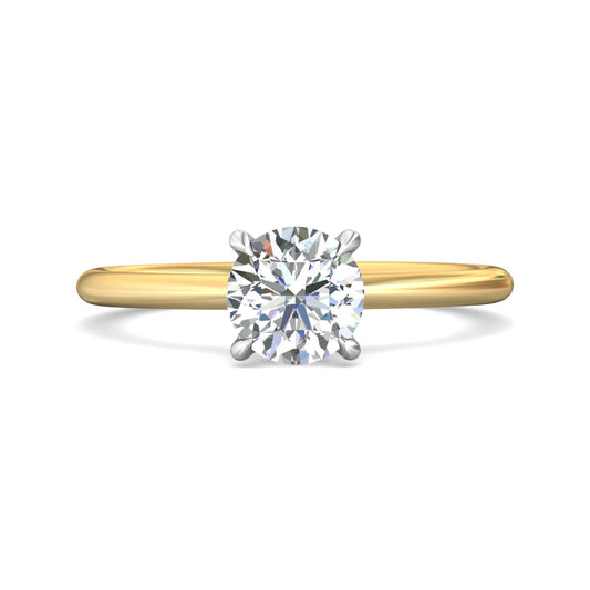 Martin Flyer 14k Gold Round Diamond Solitaire Engagement Ring