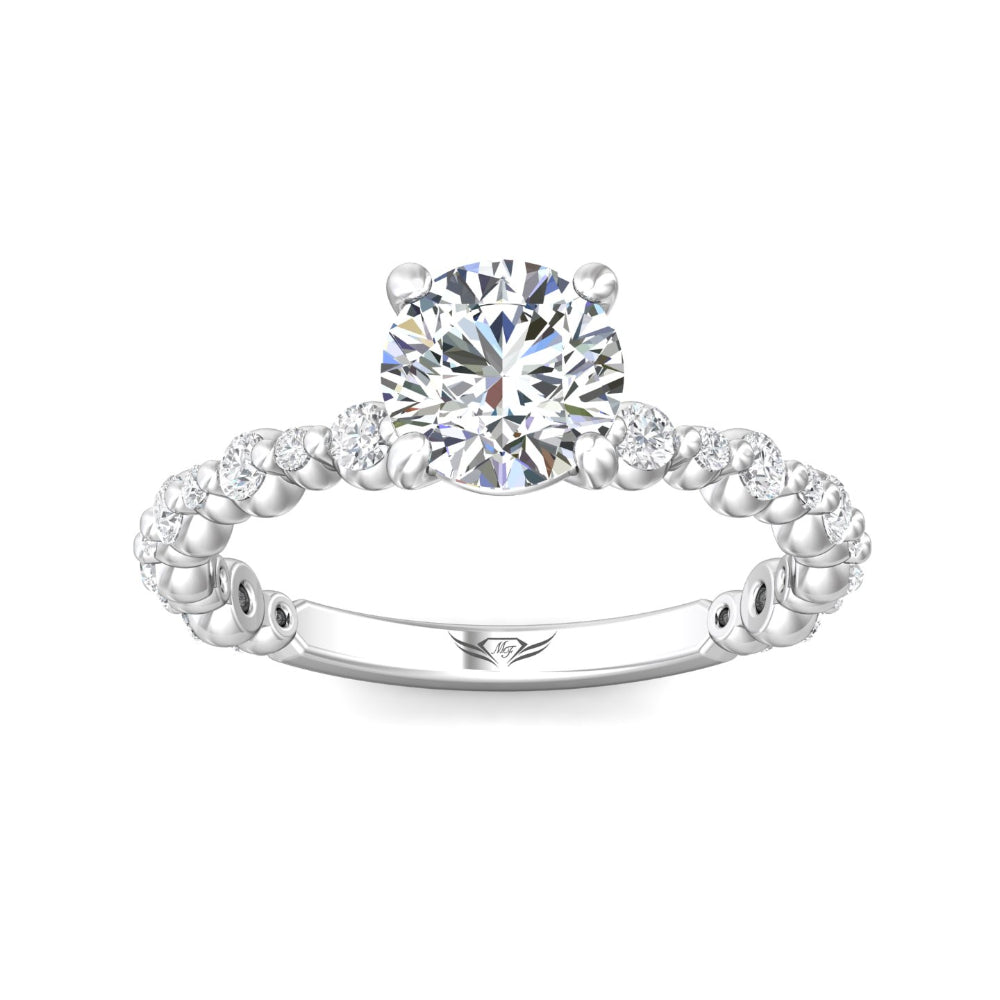 Martin Flyer 14k Round Diamond Engagement Ring