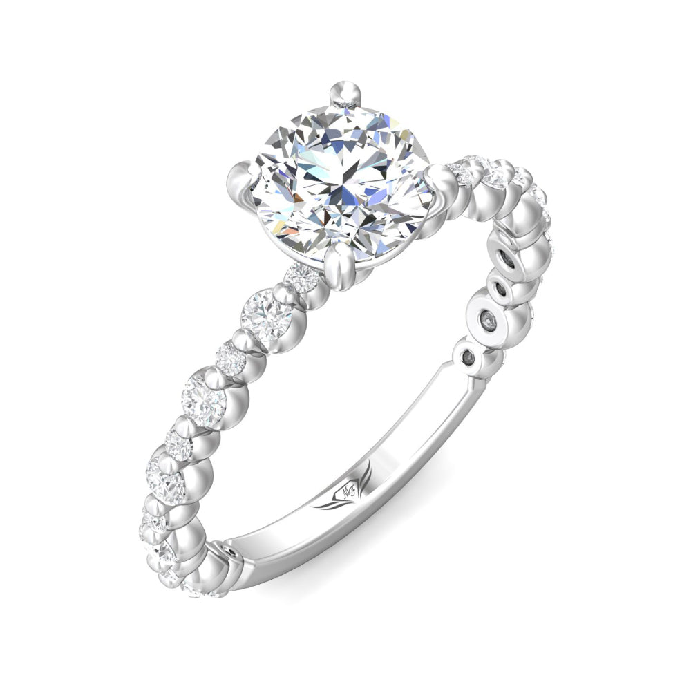 Martin Flyer 14k Round Diamond Engagement Ring