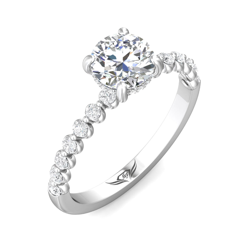 Martin Flyer 14k Round Diamond Engagement Ring