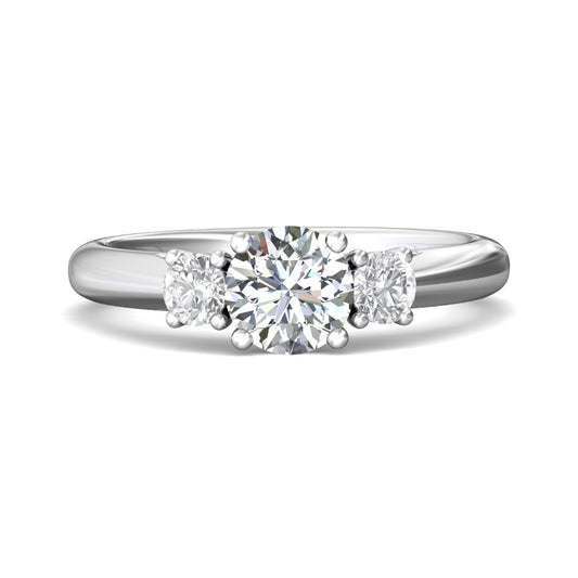 Martin Flyer 14k Round-Cut Three Stone Diamond Engagement Ring