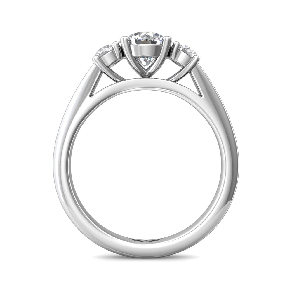 Martin Flyer 14k Round-Cut Three Stone Diamond Engagement Ring