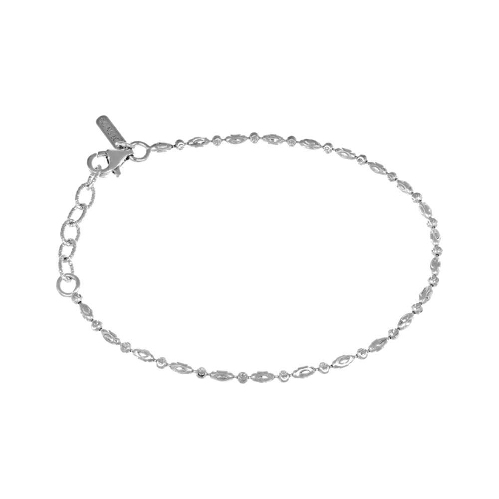 Desmos"Design-Hamsa" Sterling Silver Diamond-Cut Bracelet 7.25"