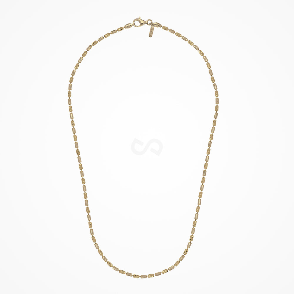 Desmos Gold Tone 'Design Move' Cylinder Necklace 18"