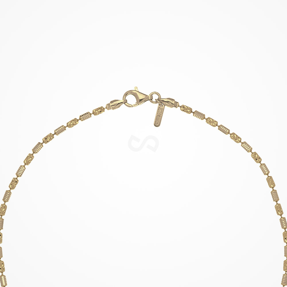 Desmos Gold Tone 'Design Move' Cylinder Necklace 18"