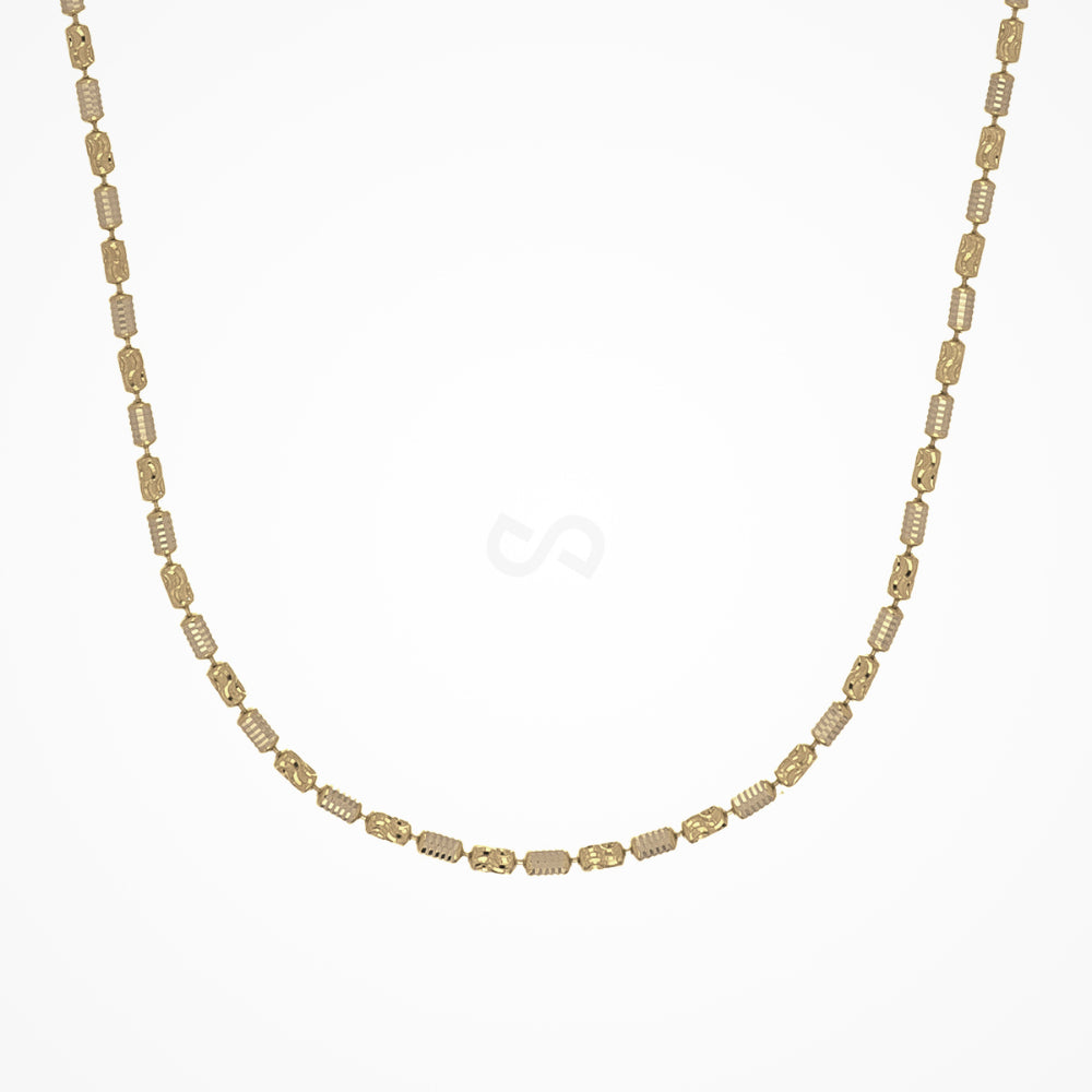 Desmos Gold Tone 'Design Move' Cylinder Necklace 18"