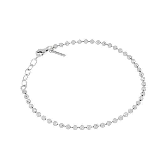 Desmos Sterling Silver Diamond-Cut Beaded Bracelet