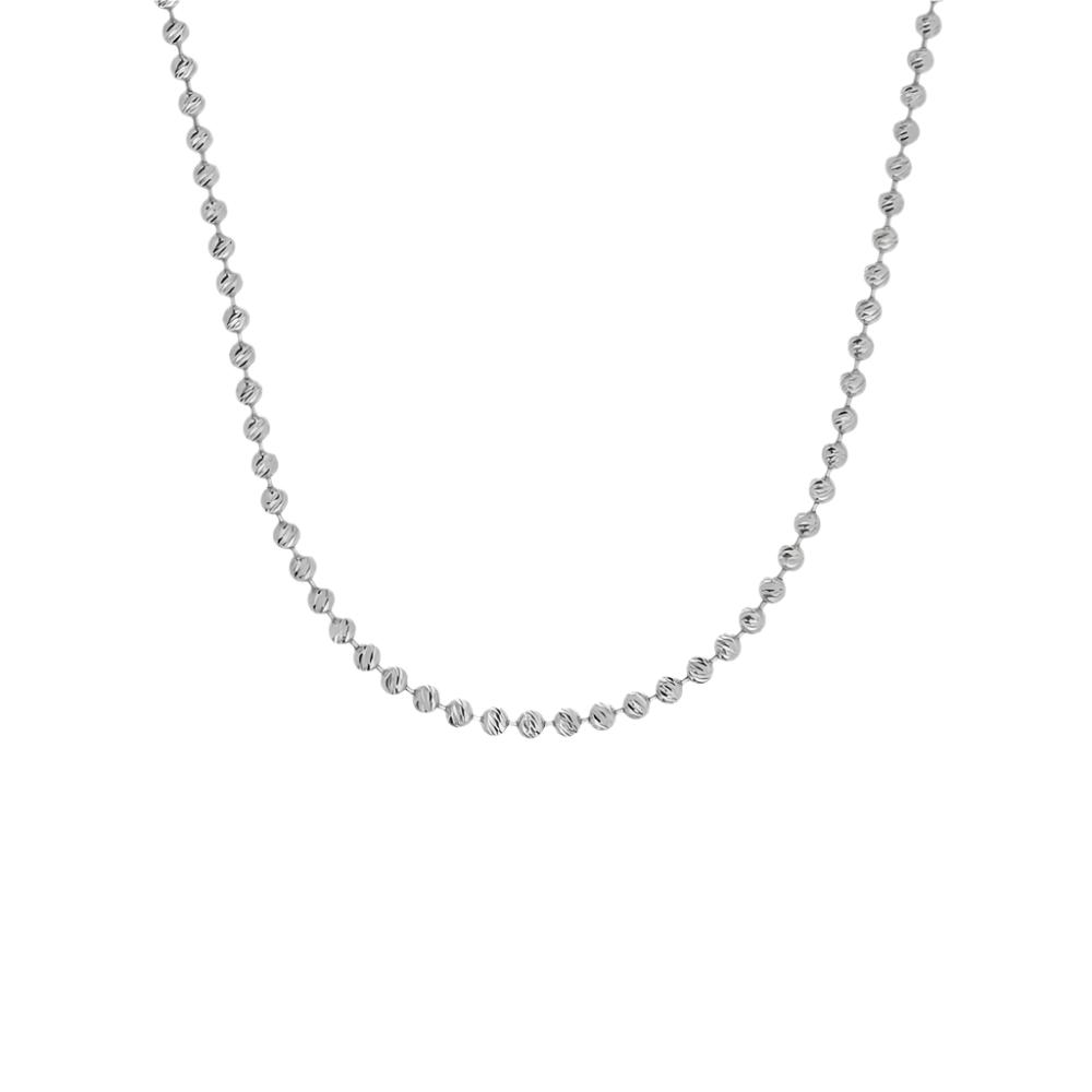 Desmos Sterling Silver Diamond-Cut Beaded Necklace