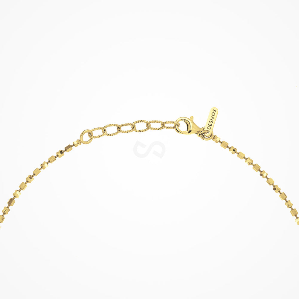 Desmos 'Design Mirror" Gold tone Necklace 18"