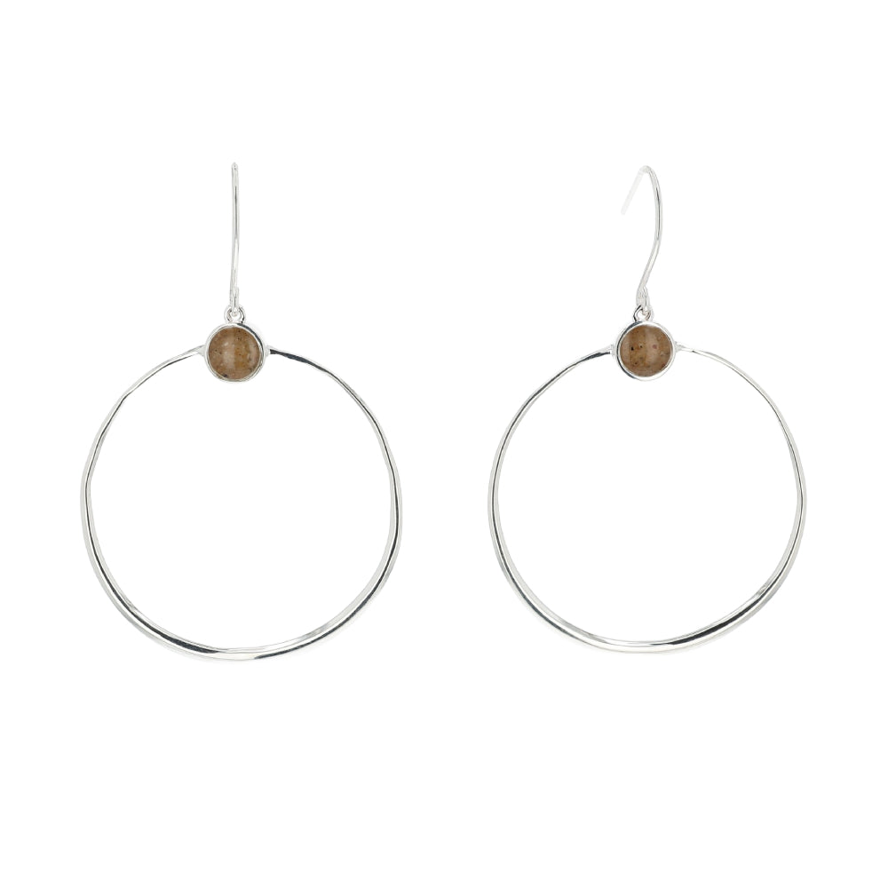 Dune Daisy Hoop Earrings