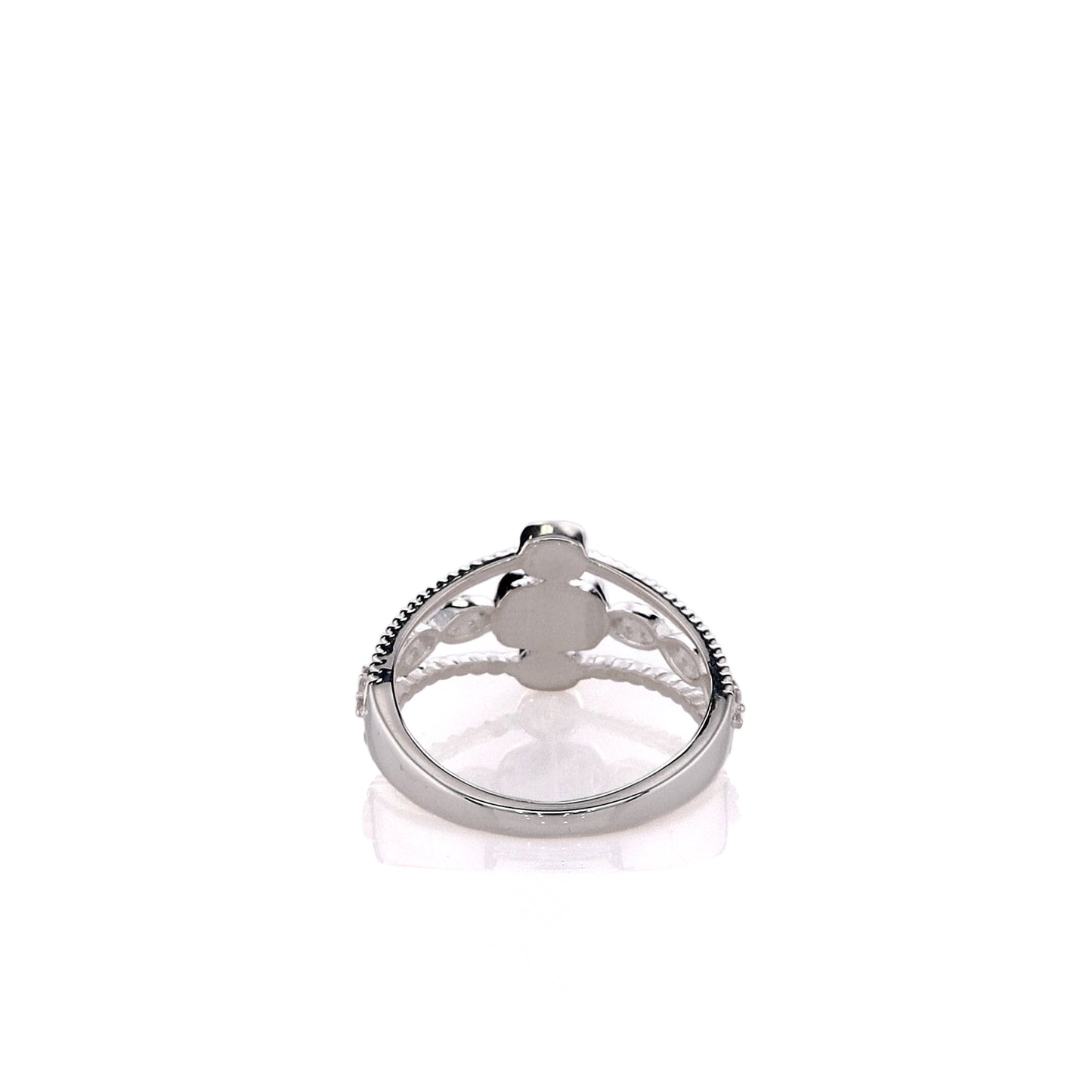 Dune Sterling Silver Diamond & Turquoise Boho Stack Ring - Size 7