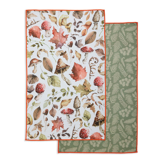 Design Imports Autumn Woodland Printed Microfiber Dishtowel