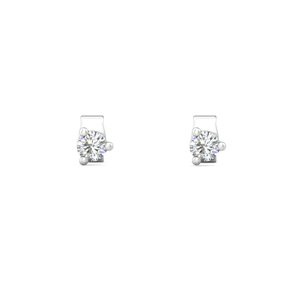 Stylish White Gold Diamond Earrings