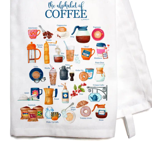 Dishique Coffee Alphabet Bar Towel