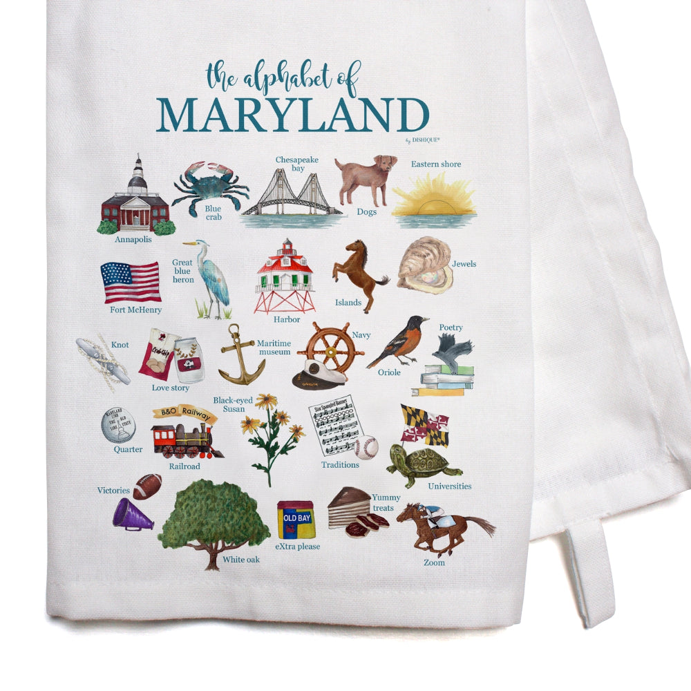 Dishique Maryland Alphabet Bar Towel