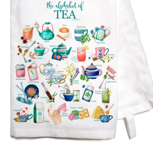 Dishique Tea Alphabet Bar Towel