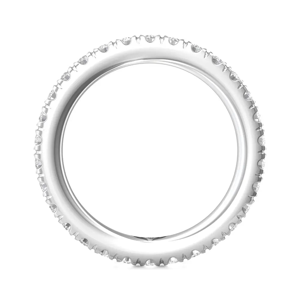 Martin Flyer Micropavé Eternity Wedding Band