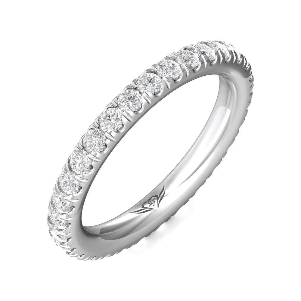 Martin Flyer Micropavé Eternity Wedding Band
