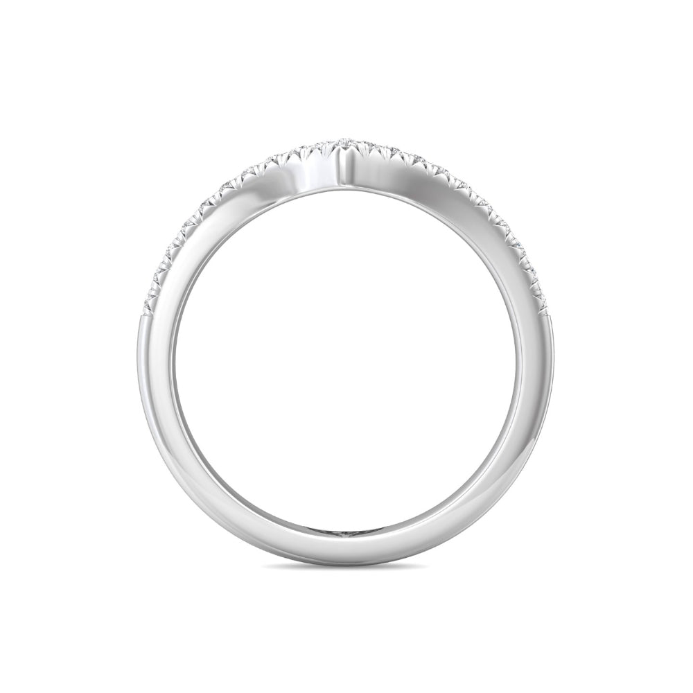 Martin Flyer 14k Gold Curved Diamond Band