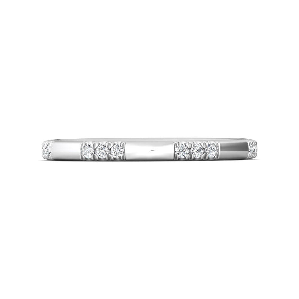 Martin Flyer 14k Gold Diamond Pave Station Wedding Band
