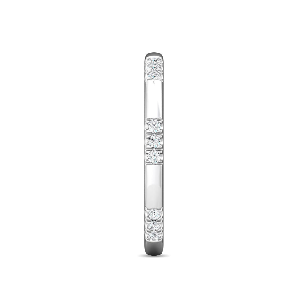 Martin Flyer 14k Gold Diamond Pave Station Wedding Band