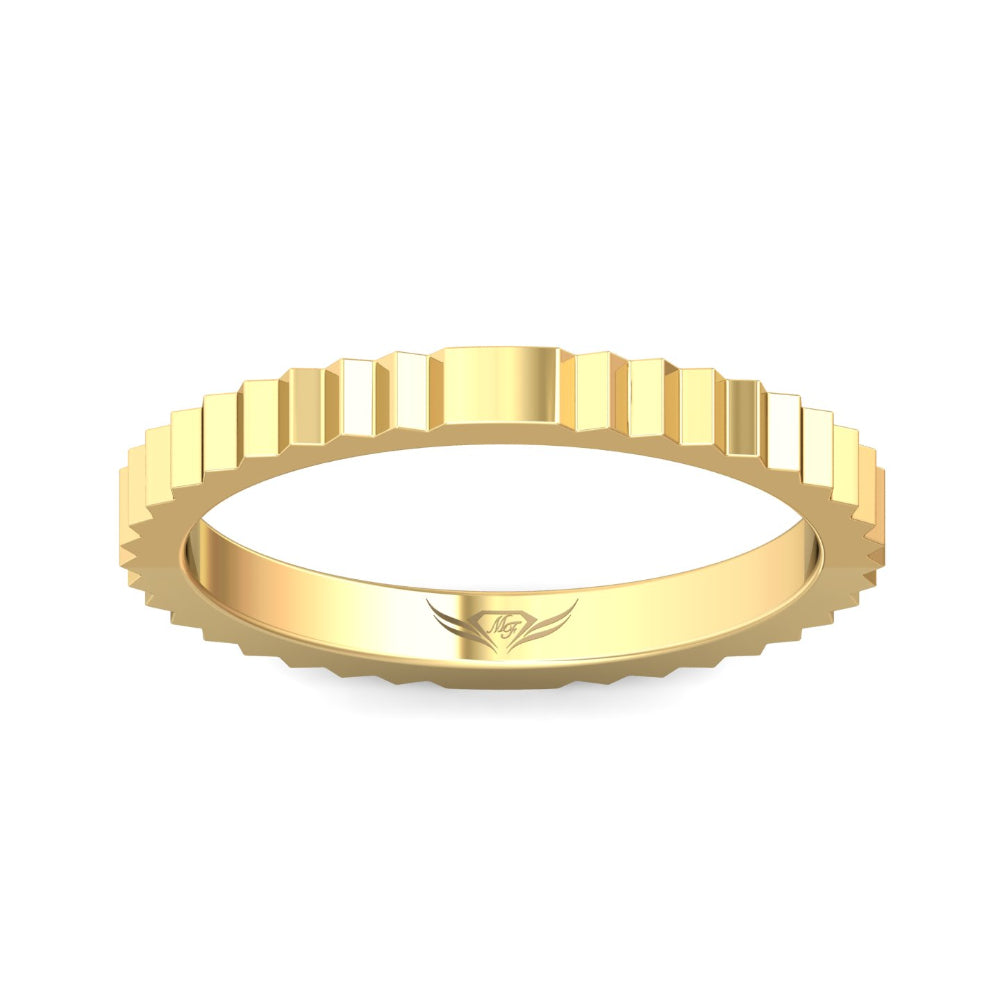 Martin Flyer 14k Gold Ridged Band