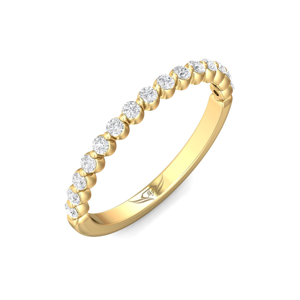 Martin Flyer 14k Single Prong Diamond Wedding Band