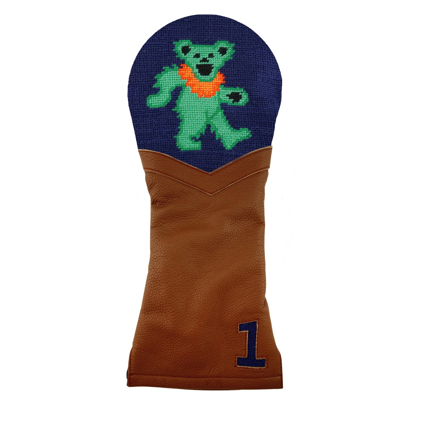 Smathers & Branson Dark Navy Chestnut Leather Driver Head Cover