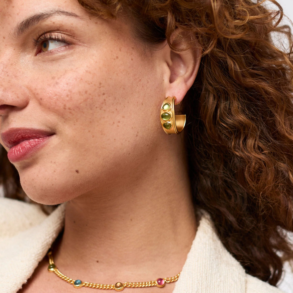 Julie Vos Dolce Stone Hoop Earrings