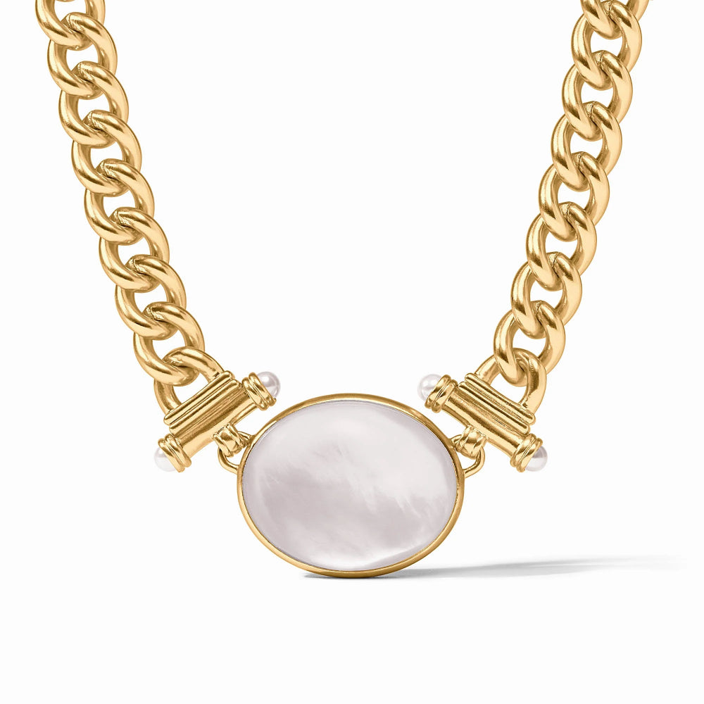 Julie Vos Dolce Statement Necklace - Iridescent Clear Crystal