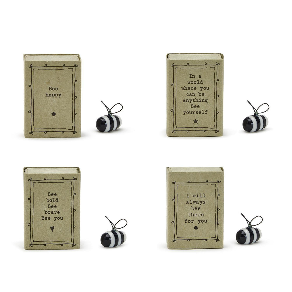 Two's Company Bee Assortment Matchbox Bee in Gift Box with Saying Unit ...