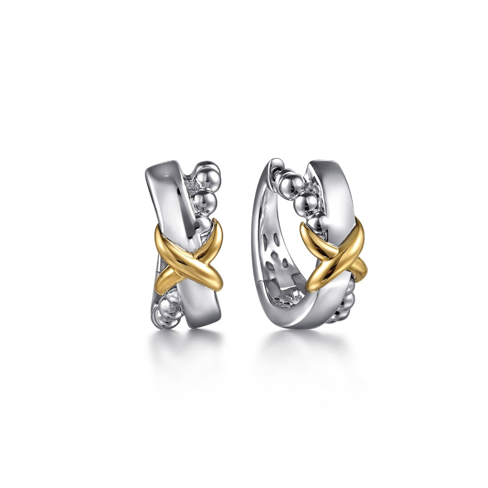 Sterling Silver and 14k Yellow Gold earrings 