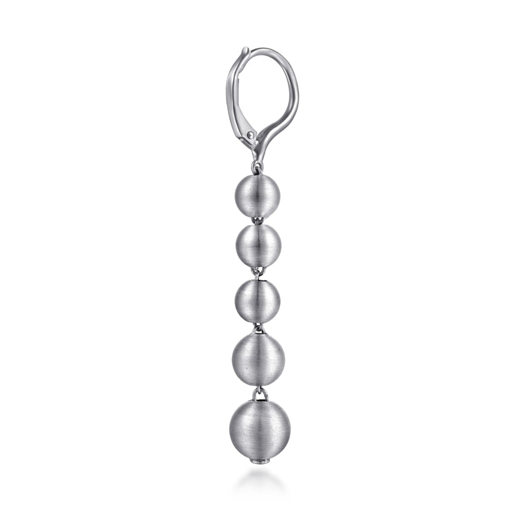 Sterling silver beaded drop earring 