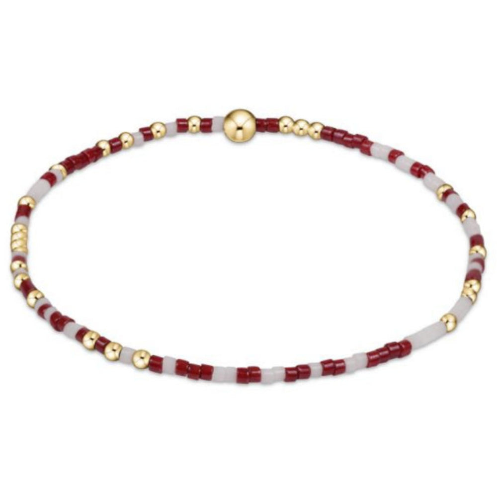 enewton 6.25" Gameday Hope Unwritten Bracelet - Wine White