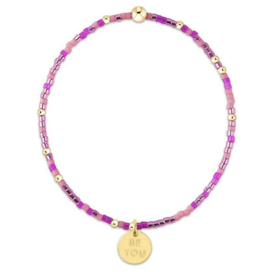 enewton 5.5" egirl Hope Unwritten Bracelet - Back To The Fuchsia - be you. Small Gold Disc