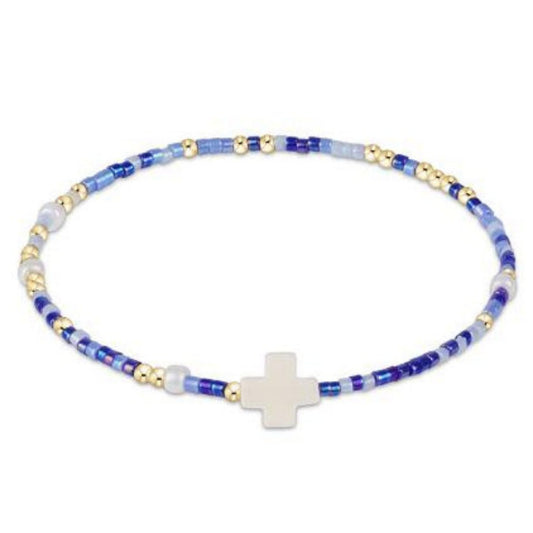 enewton 5.5" egirl Hope Unwritten Signature Cross Bracelet - Is A Smurf's Butt Blue?