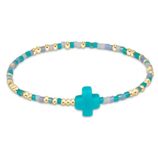 enewton 5.5" egirl Hope Unwritten Signature Cross Bracelet - Man, I Teal Like A Woman