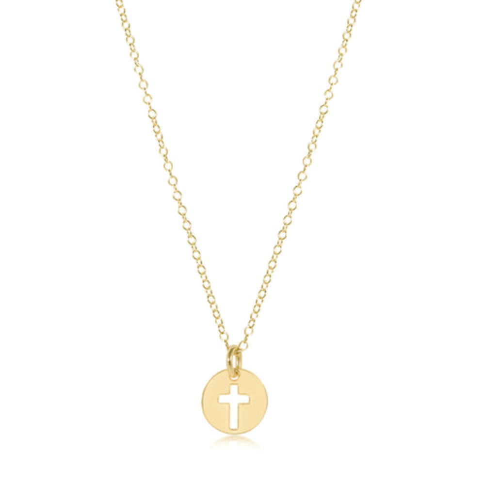 enewton egirl 14" Necklace Gold - Blessed Small Gold Disc