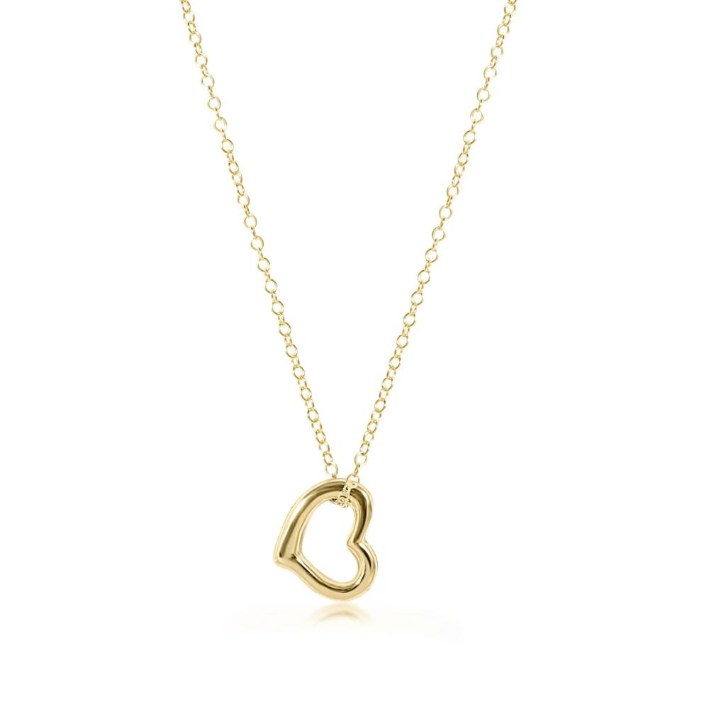 enewton egirl 14" Necklace Gold - Love Gold Charm