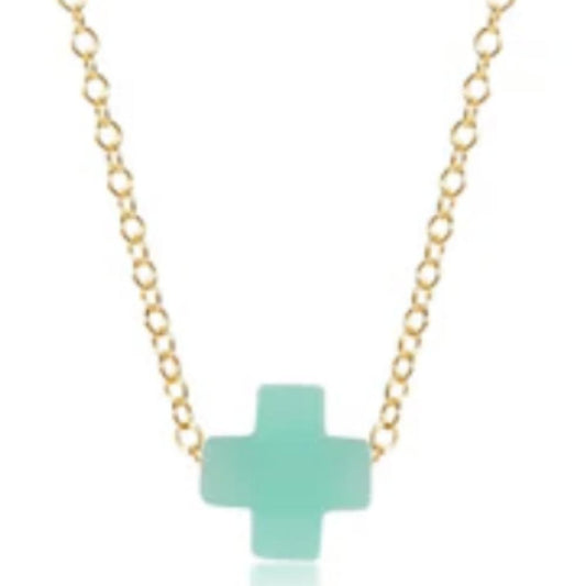 enewton egirl 14" Necklace Gold - Signature Cross Mint