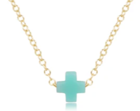 enewton egirl 14" Necklace Gold - Signature Cross Small - Mint