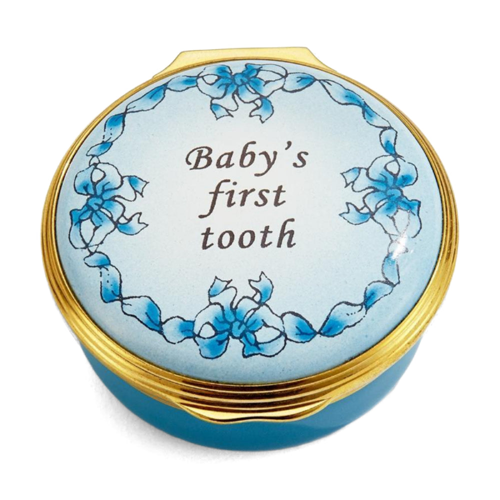 Halcyon Days Baby's First Tooth Enamel Box