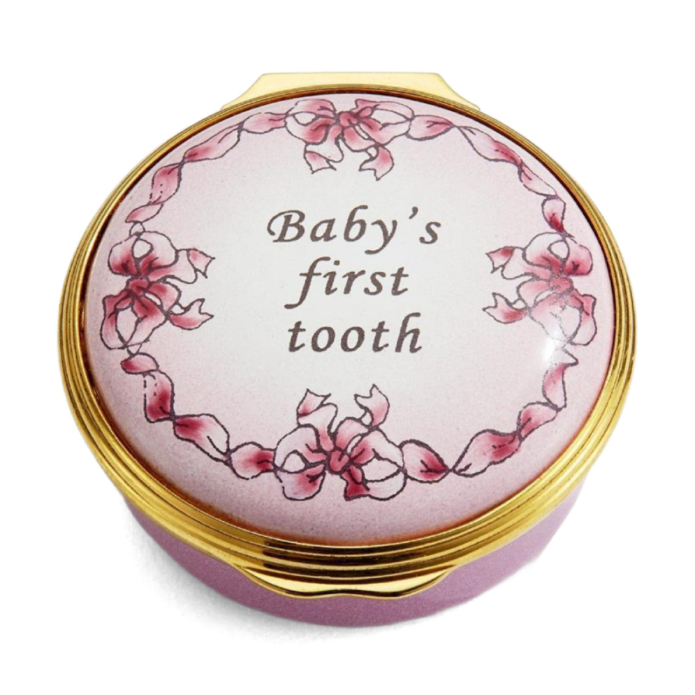 Halcyon Days Baby's First Tooth Enamel Box